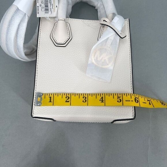 $348 Michael Kors Mercer Extra Small Pebbled Leather Crossbody Bag Minimalist - Picture 11 of 15